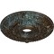 Ekena Millwork Rose Ceiling Medallion (Fits Canopies up to 7 1/4"), 18"OD x 3 1/2"ID x 1 1/2"P, Bronze Blue Patina CM18ROBBS - alternate 4